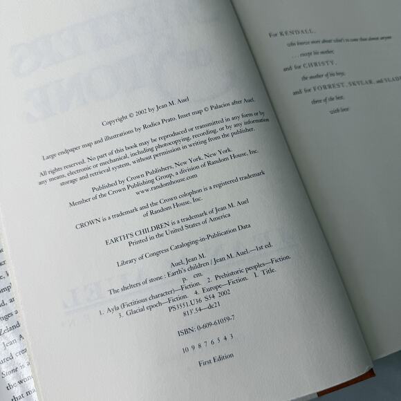 Plains Passage Shelters Stone Jean M. Auel Earth's Children Hardcover Signed - Picture 6 of 8